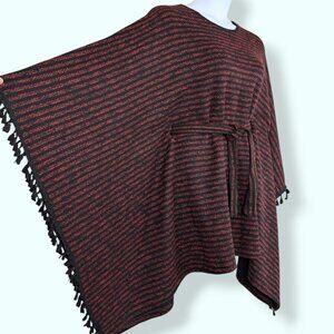 V. A.B. Collection Striped Poncho